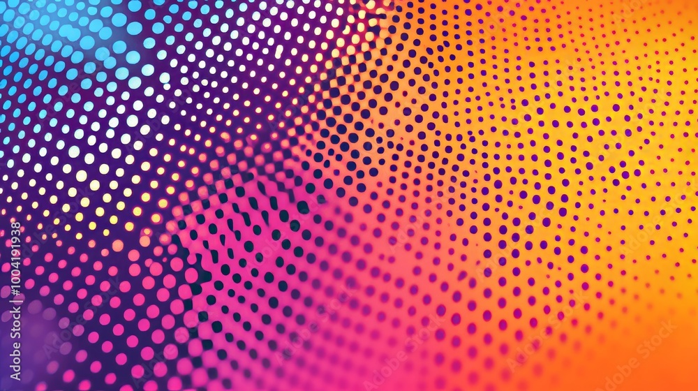 Abstract dots in a colorful halftone gradient, creating a vibrant and dynamic background texture Abstract dots in a colorful halftone gradient, creating a vibrant and dynamic background texture