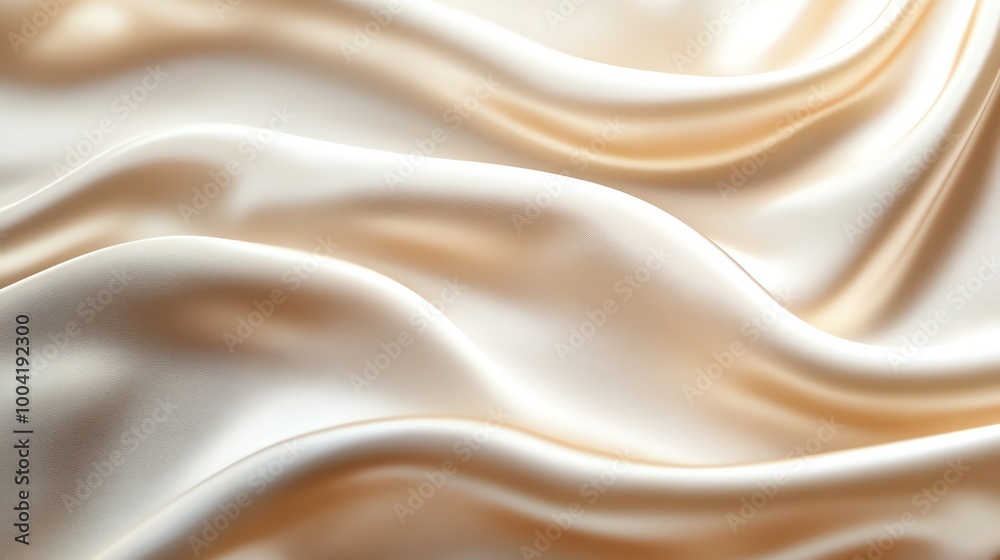 Smooth, silky fabric in soft beige. Smooth, silky fabric in soft beige.