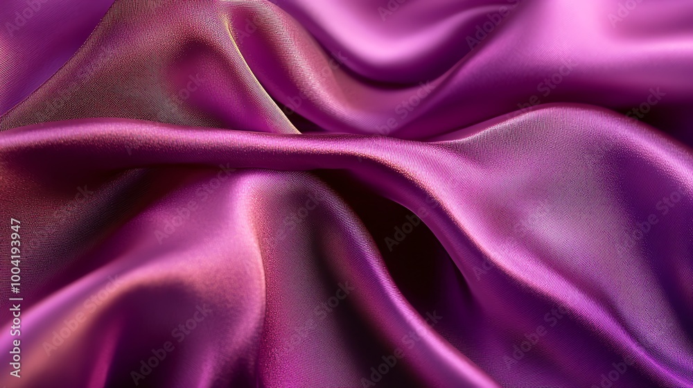 Fototapeta premium Abstract background of a smooth, soft, purple silk fabric.