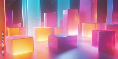 abstract 3d cubes background