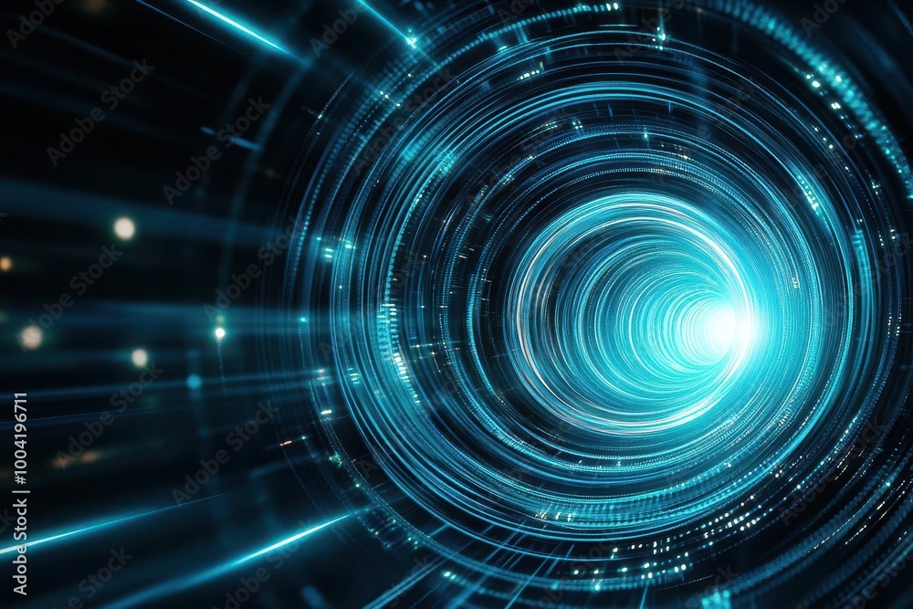 Dark blue abstract vortex with streaks of light, 3D rendering, motion blur effects, high energy, futuristic and mysterious Dark blue abstract vortex with streaks of light, 3D rendering, motion blur effects, high energy, futuristic and mysterious