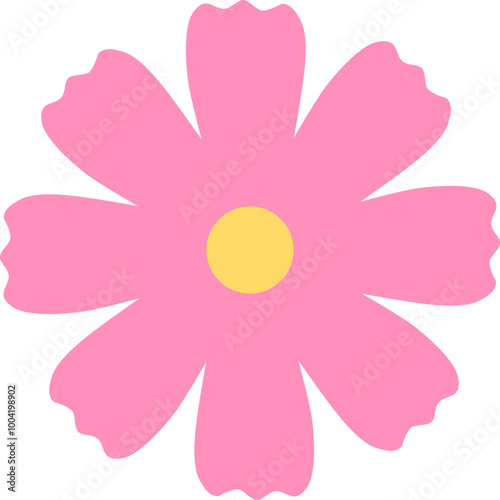 Pastel Pink Cosmos Vector Illustration