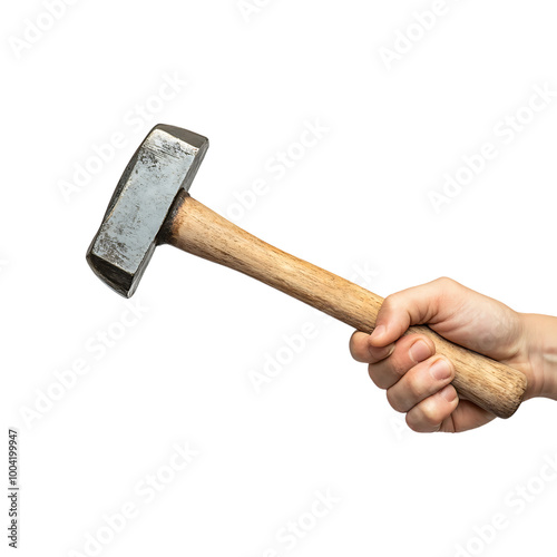 hand holding hammer