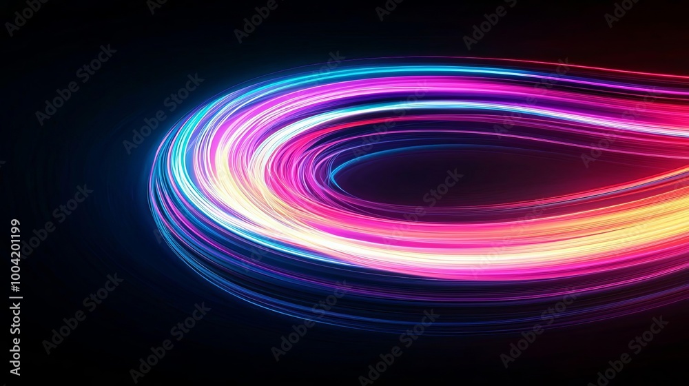 Abstract Light Trails on Dark Background Minimalist Art with Dynamic Motion Effects Abstract Light Trails on Dark Background Minimalist Art with Dynamic Motion Effects