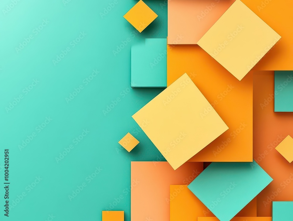 Floating paper cutouts, multidimensional design, 3D illustration Floating paper cutouts, multidimensional design, 3D illustration