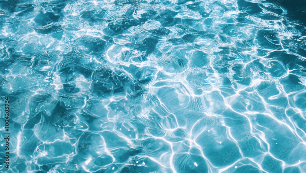 Fototapeta premium Blue water background full frame