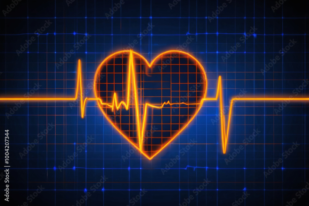 Cardiogram, pulse line with heart shape Cardiogram, pulse line with heart shape