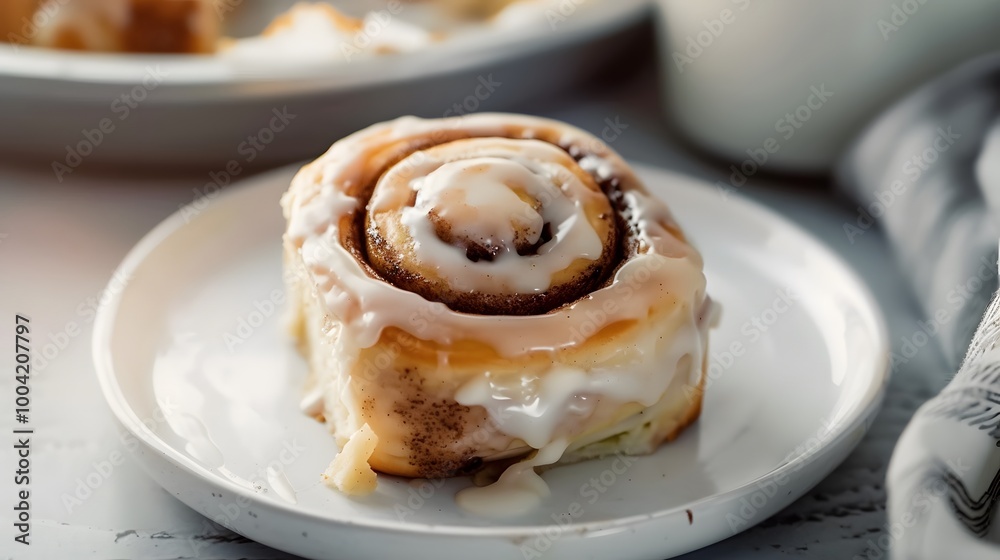 Fototapeta premium freshly baked cinnamon roll
