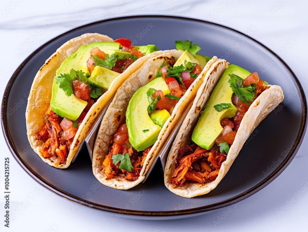 Delicious Vegan Tacos with Spiced Jackfruit Avocado and Fresh Salsa PlantBased Delight Delicious Vegan Tacos with Spiced Jackfruit Avocado and Fresh Salsa PlantBased Delight