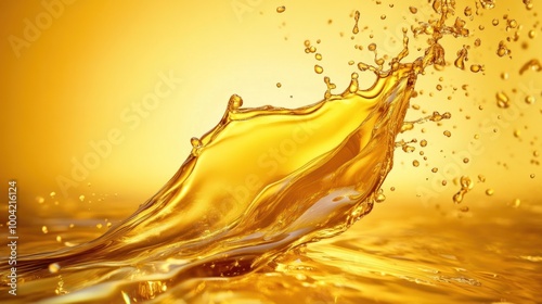 A vibrant splash of golden liquid against a warm yellow background, conveying energy and freshness.