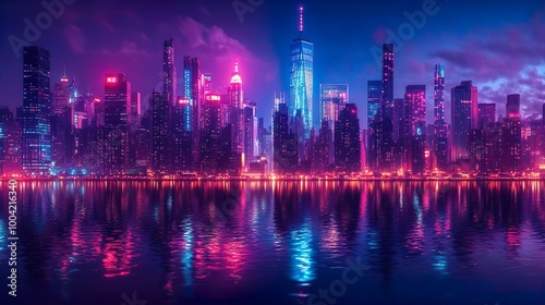 Vibrant 4K Desktop Wallpaper Featuring Stunning Glowing Cityscape Image