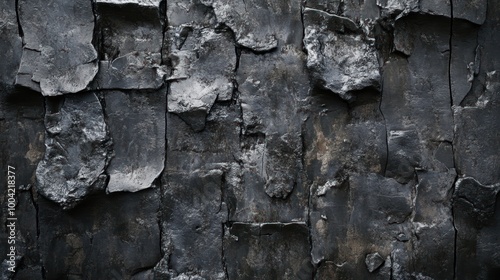 Textured black wall with rough, peeling surfaces creating a dramatic, moody ambiance.