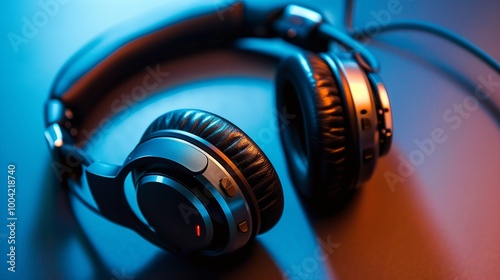 A pair of over-ear noise-cancelling headphones.
