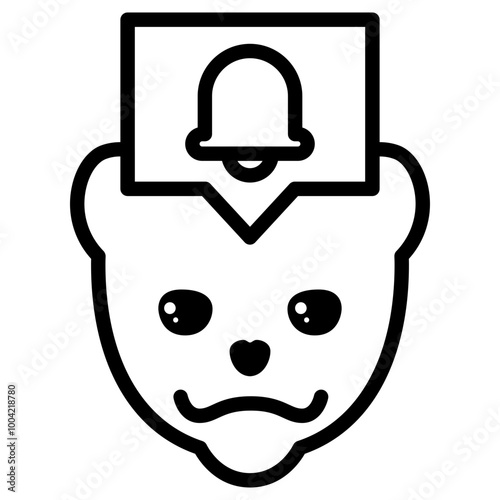 Pomeranian Dog Notification Simple Line Icon