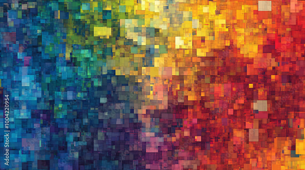 Abstract Colorful Square Pattern Digital Art Abstract Colorful Square Pattern Digital Art