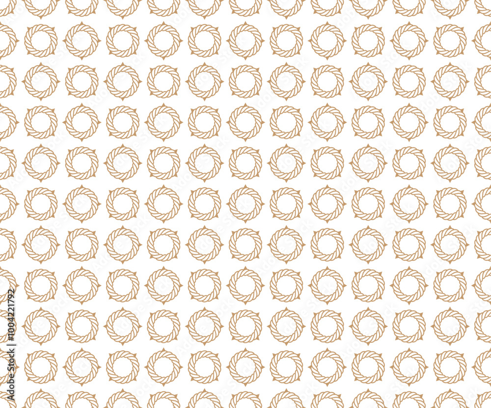 Vector seamless texture rope circles with barbs. Isolated on white background Vector seamless texture rope circles with barbs. Isolated on white background