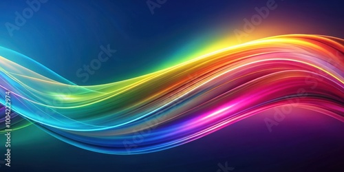 Abstract Flowing Lines Background with Colorful Soft Gradients for Design Projects