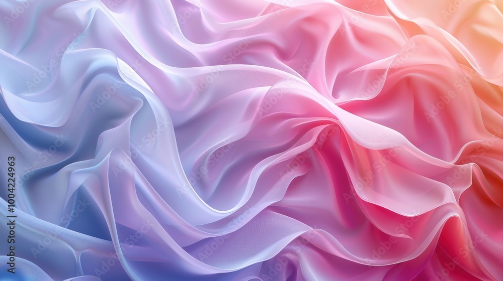 Fototapeta premium Elegant Flowing Fabric with Soft Color Gradient