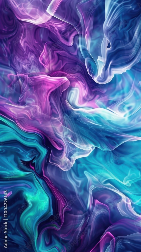 Obraz premium Abstract Colorful Swirling Patterns in Vibrant Hues