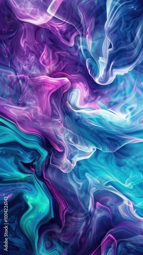 Abstract Colorful Swirling Patterns in Vibrant Hues