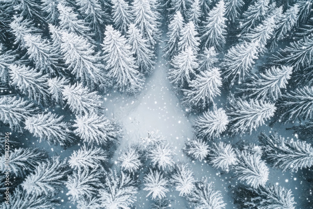 A snow-covered forest in winter nature trees outdoors. A snow-covered forest in winter nature trees outdoors.