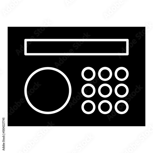 Stage Presentation Template Simple Solid Icon