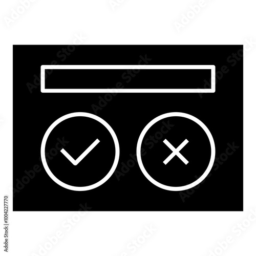 Vote Presentation Template Simple Solid Icon