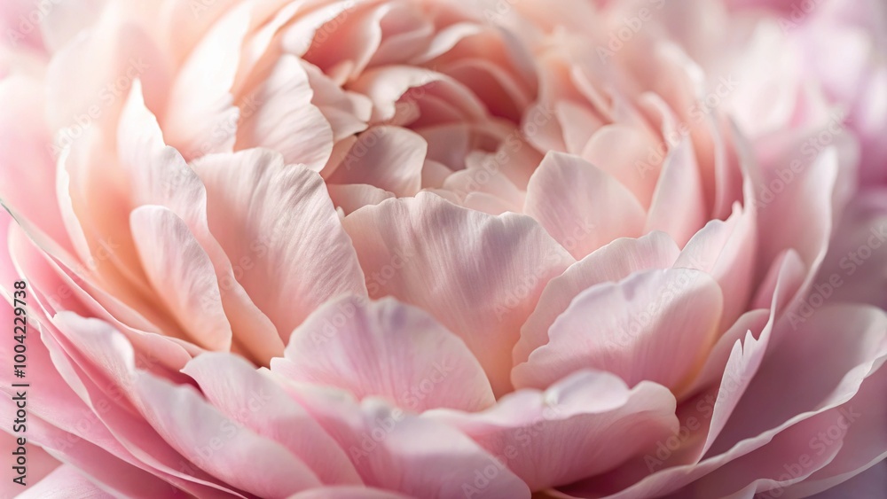 Pale pink petal with velvety texture macro