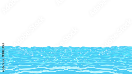 sea water vector illustration, ocean water or wave element, blue sea water background