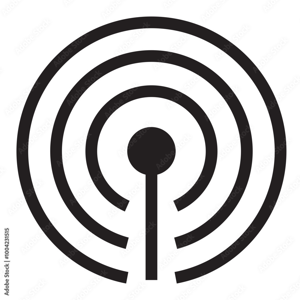 Radio signal icon in outline style. Simple streaming podcast symbol vector illustration — pixel-perfect icon. Radio signal icon in outline style. Simple streaming podcast symbol vector illustration — pixel-perfect icon.