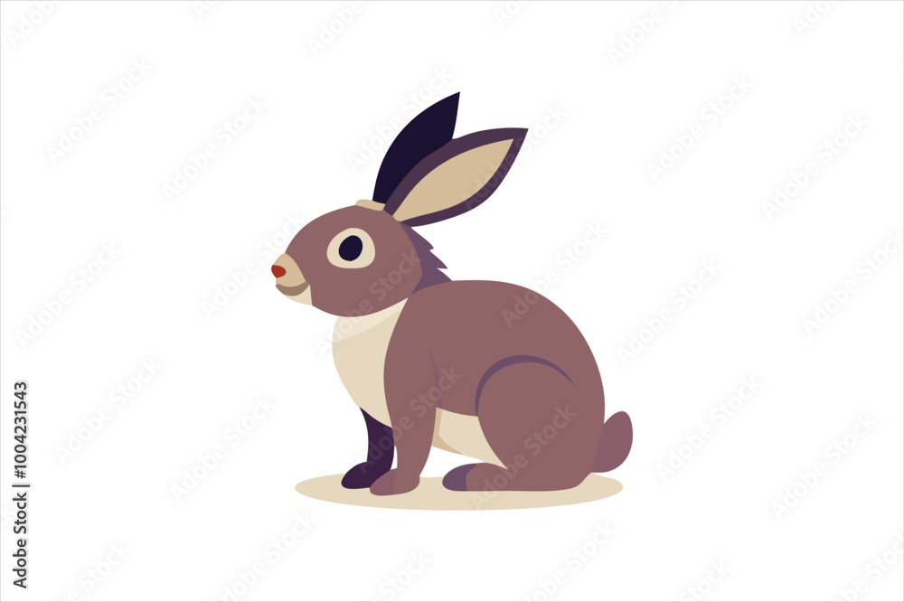 Obraz premium Cute Rabbit vector art illustration