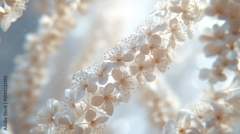 Soft white blooms in gentle light Soft white blooms in gentle light