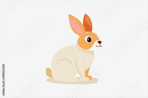  Cute Rabbit vector art illustration photo