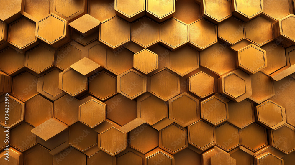 A symmetrical pattern of overlapping hexagons. A symmetrical pattern of overlapping hexagons.