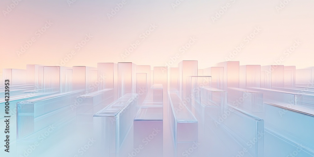 [A 3D glass typography poster with translucent text on a soft gradient background], featuring semi-transparent text, high resolution, high detail, masterpiece, 