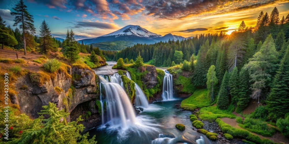 Breathtaking Oregon Scenic Views of Lush Forests, Majestic Mountains, and Serene Waterfalls in Nature