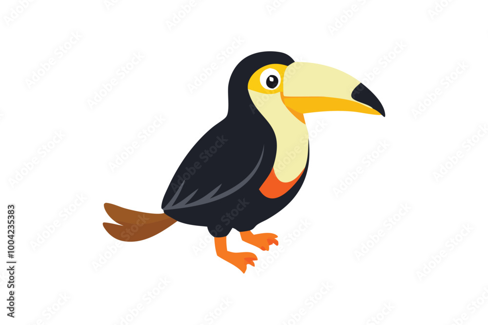 Naklejka premium cute toucans bird vector art illustration 