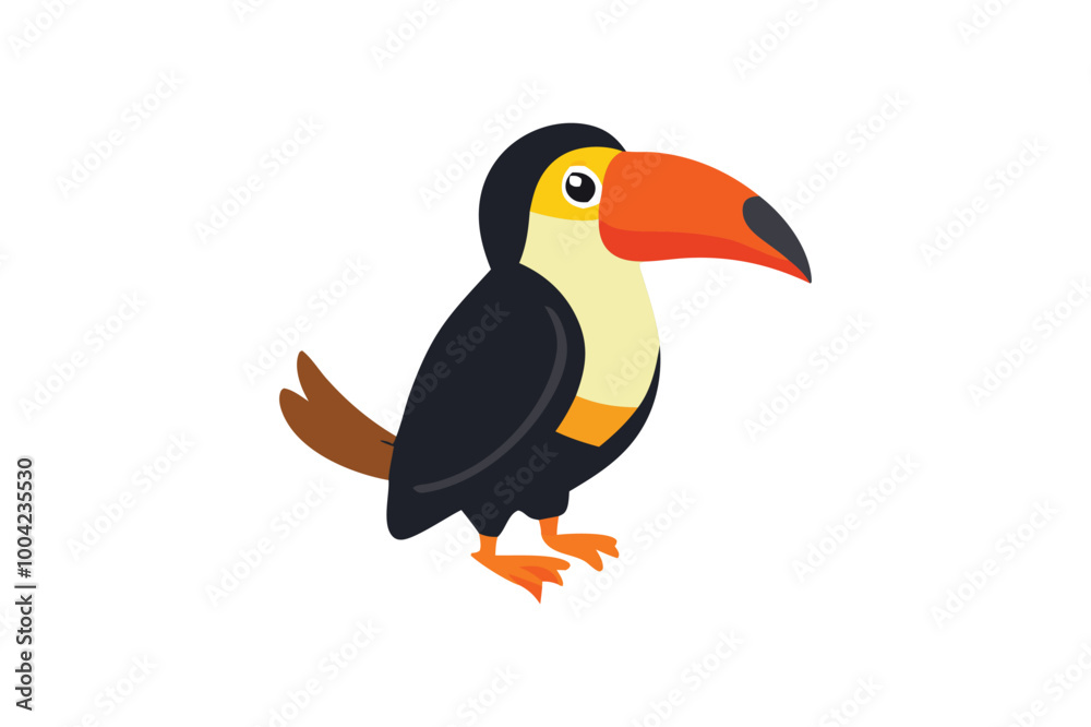 Fototapeta premium cute toucans bird vector art illustration 