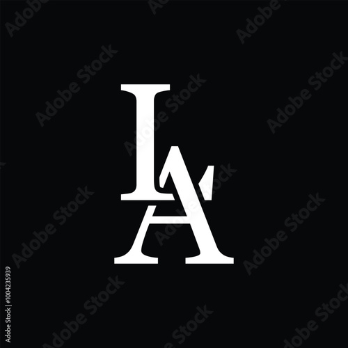 AL letter logo concept isolated on a white background. LA Logo