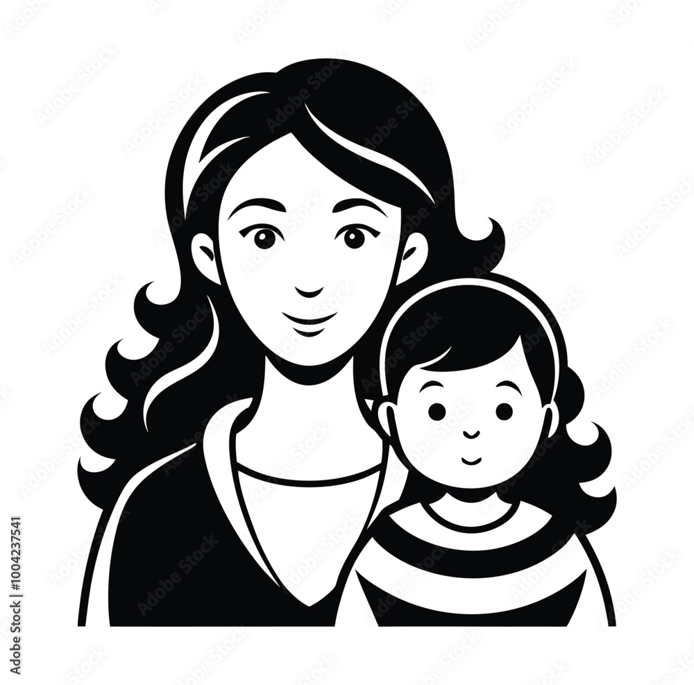 mother-holding-a-child-vector-illustration-vector mother-holding-a-child-vector-illustration-vector