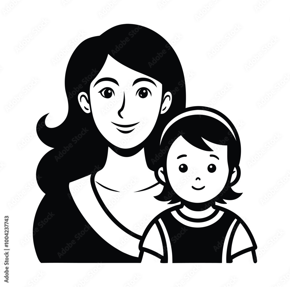 mother-holding-a-child-vector-illustration-vector mother-holding-a-child-vector-illustration-vector