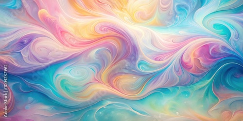 Abstract ethereal pastel swirls liquid background design for vibrant artistic projects