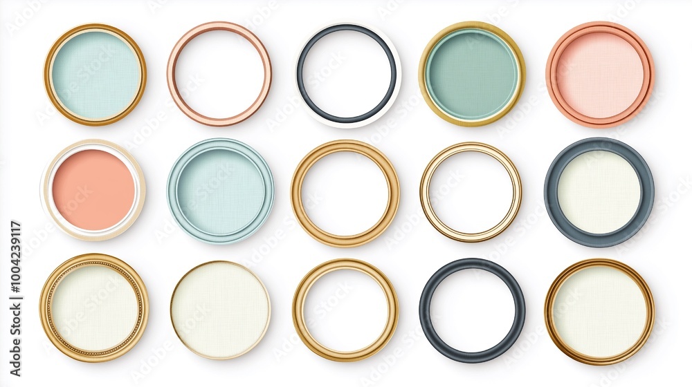 A collection of basic design frames. Vector-based artwork. A collection of basic design frames. Vector-based artwork.