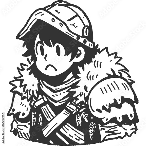 Inner Conflict Vintage Illustration Vector