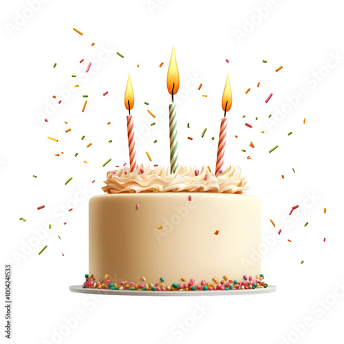 birthday cake with candles