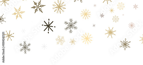 Snowflakes - Christmas Card - Snowflakes Of Paper In Frame