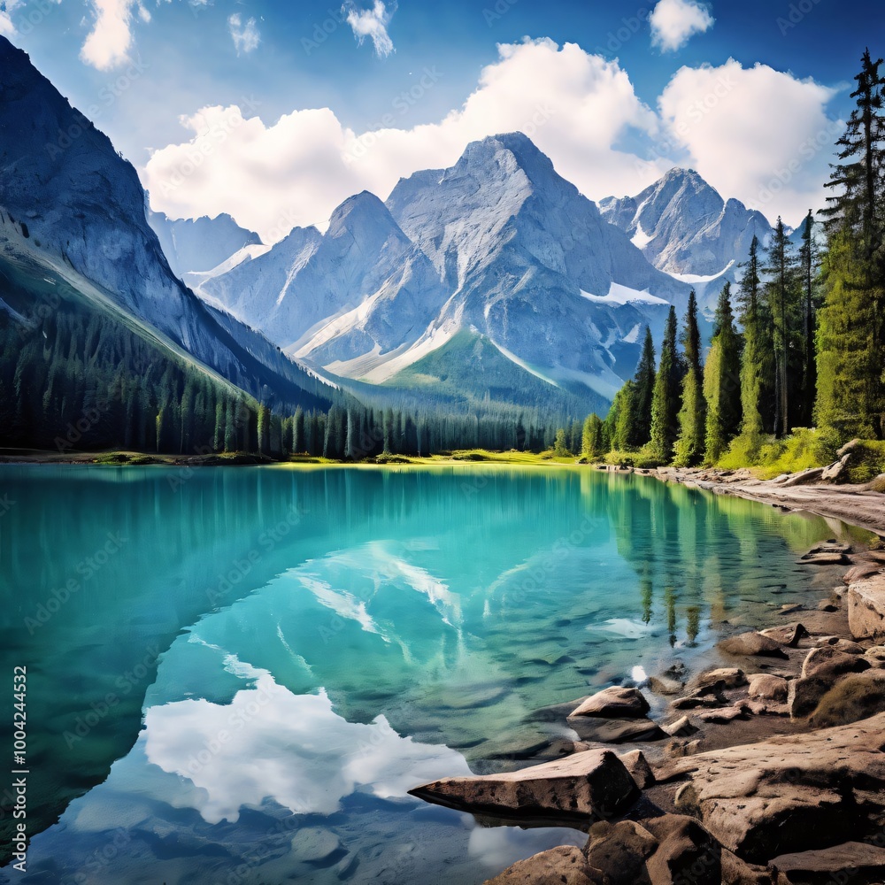 Fototapeta premium lake in mountains