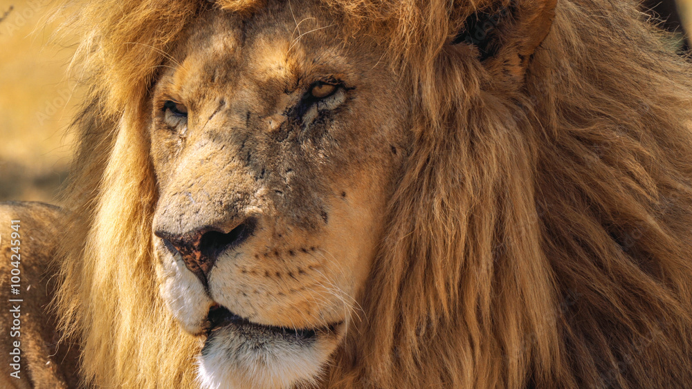 Close up of a lion, Kruger National Park, South Africa Close up of a lion, Kruger National Park, South Africa