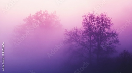 Gradient Fog, Soft, misty textures where purples and pinks blend in a foggy, abstract background