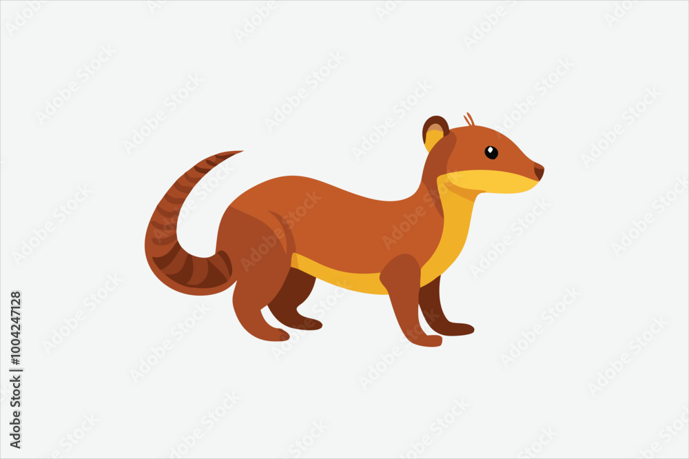 Cute Mongoose vector art illustration Cute Mongoose vector art illustration